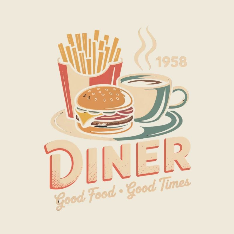 Vintage Diner Werbung