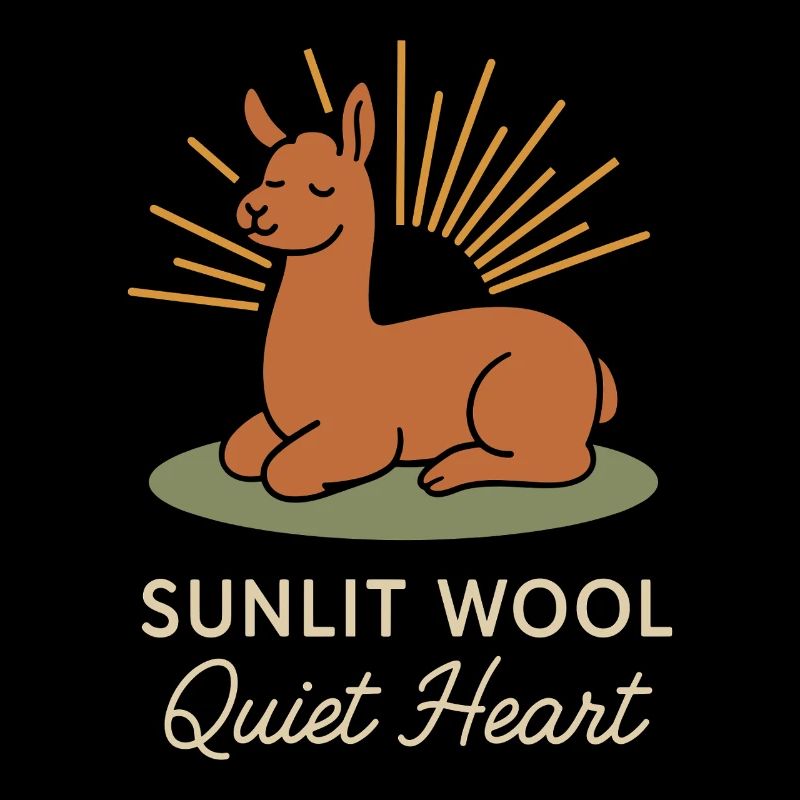 Cottagecore Lama Ästhetisches Süßes Nutztier