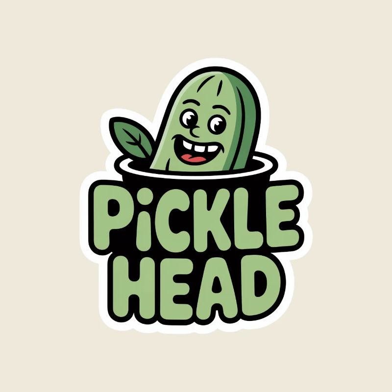 Pickle Head Concombres Dessin animé Humour drôle