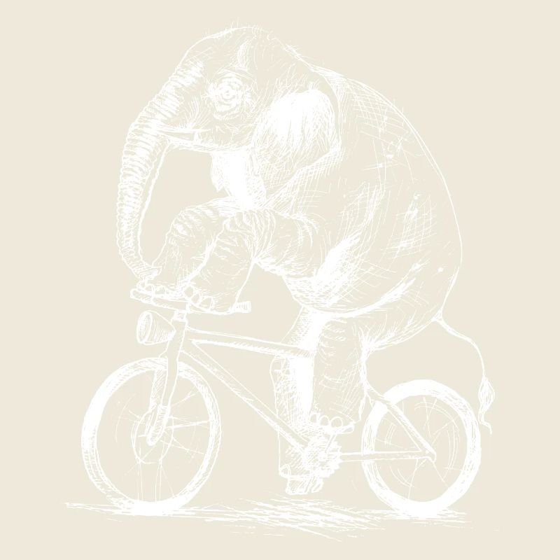 Elefant auf Fahrrad
