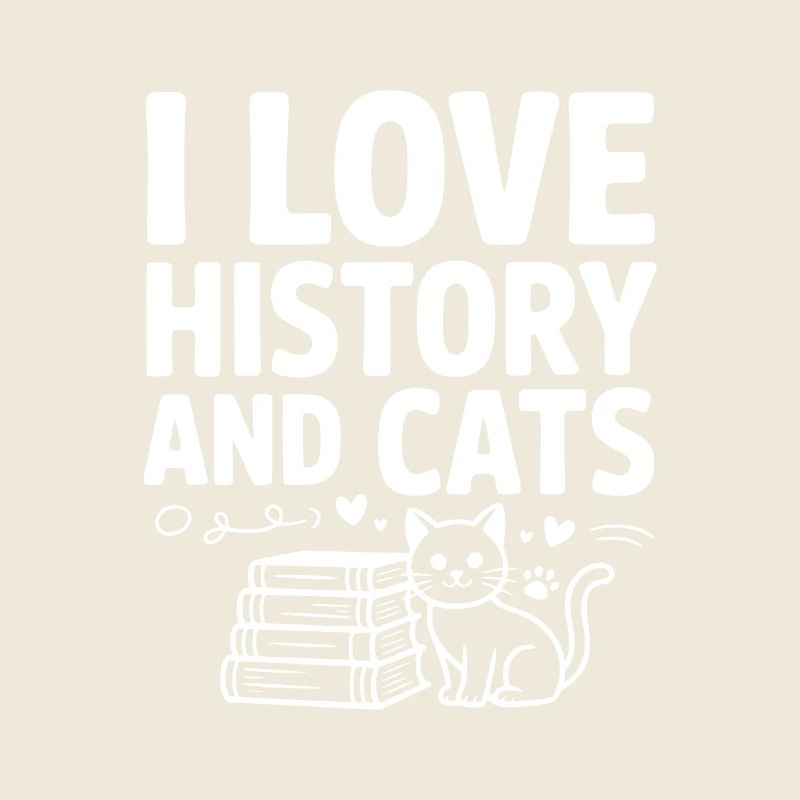 Ich liebe Geschichte und Katzen