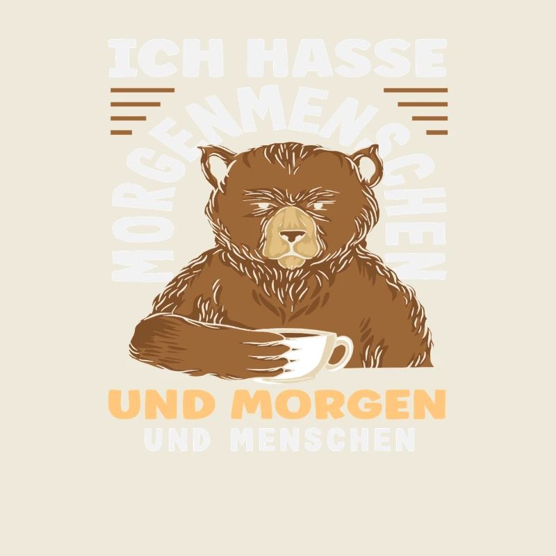 I Hate Morning People Coffee Bear