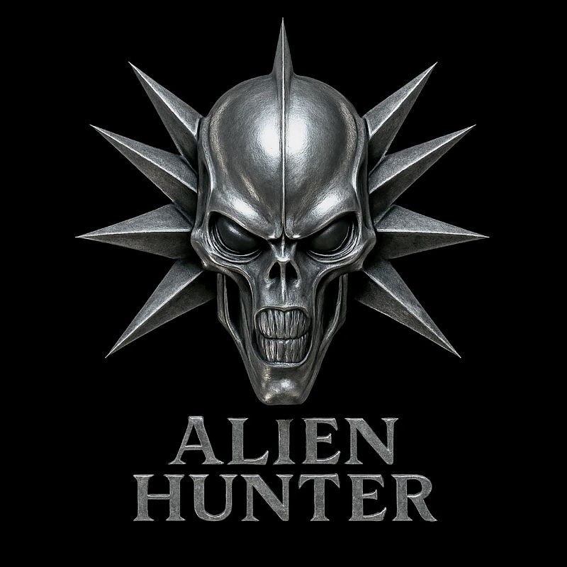 Alien Hunter Schädel-Emblem