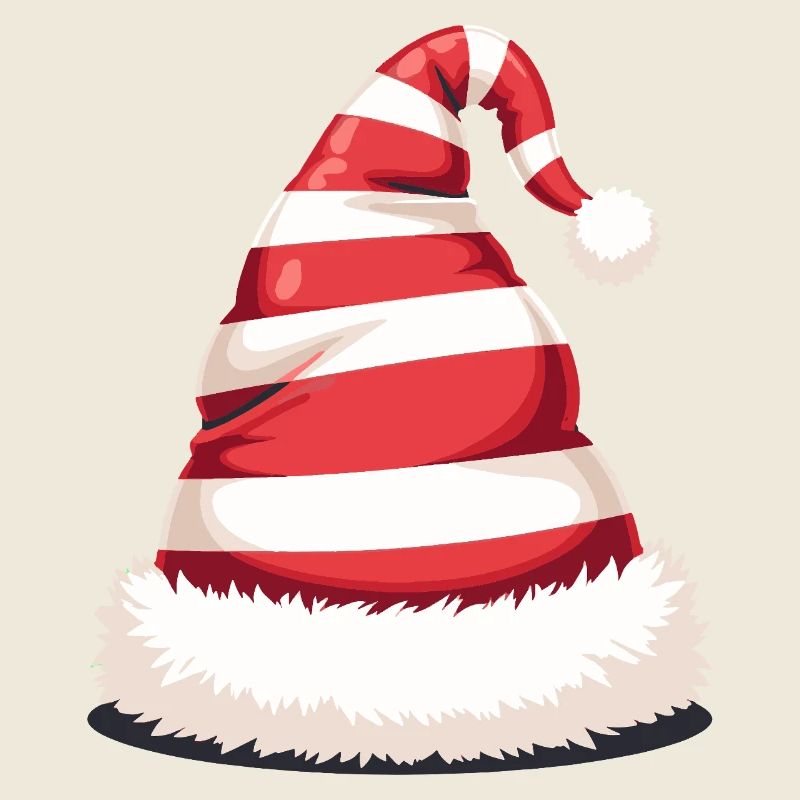 Candy Stripe Santa Hat