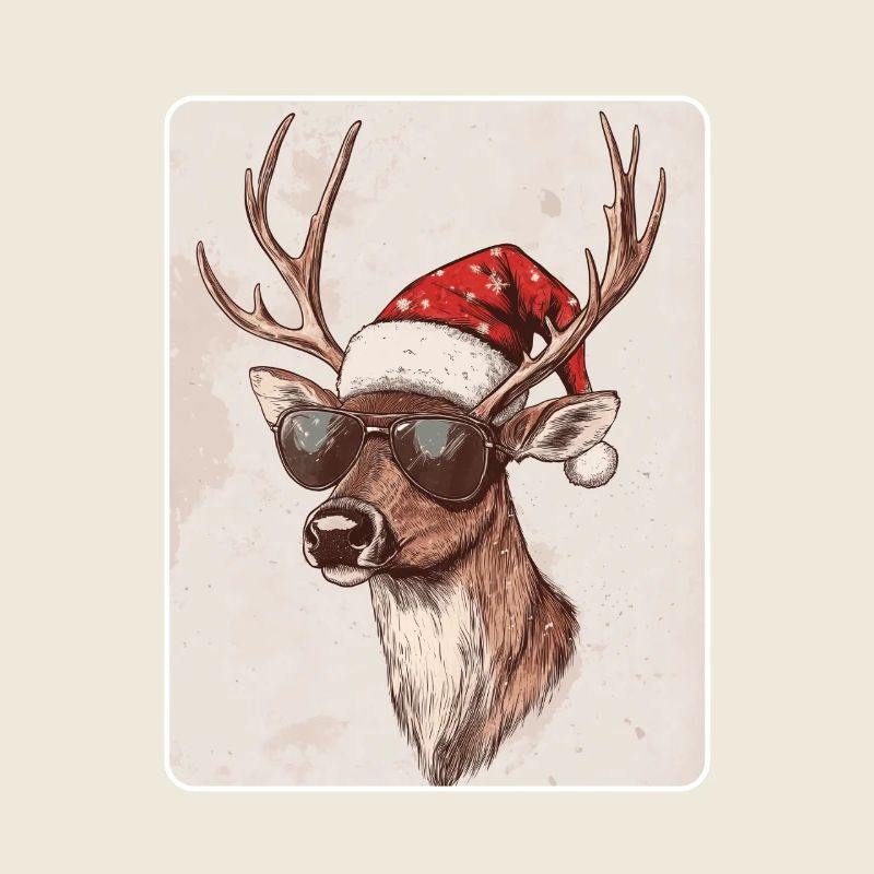 Cerfs de renne bois de rene Noël Vintage