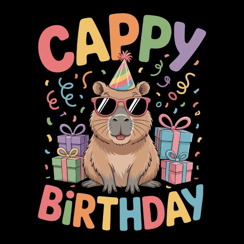 Capybara Anniversaire Cappy Anniversaire Drôle de capy