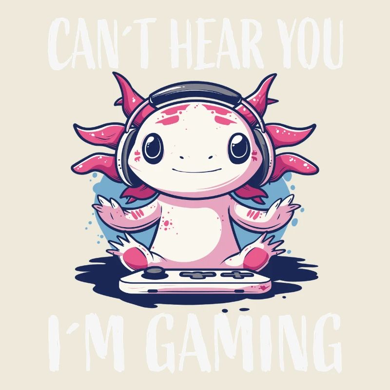 Axolotl gaming avec casque