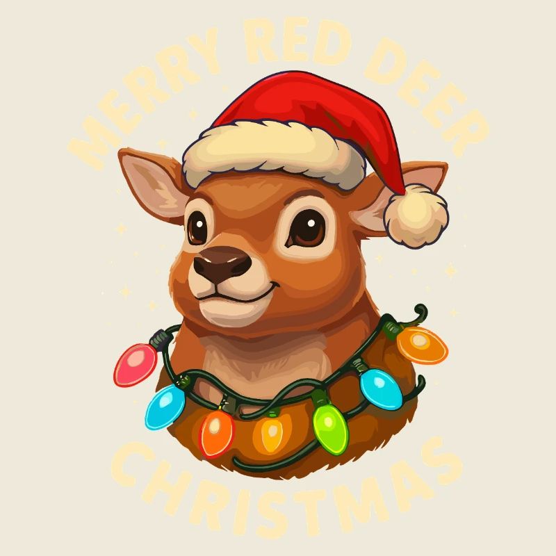 Hirsch Weihnachten Jäger Geschenk Rotwild