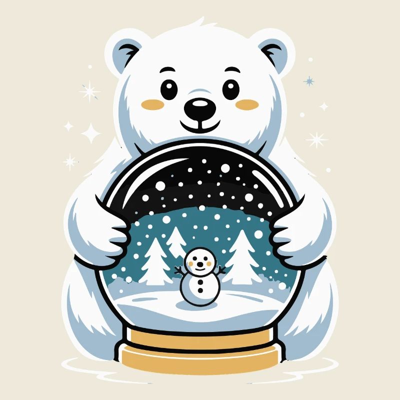 Polarbaer Schneekugel Impression