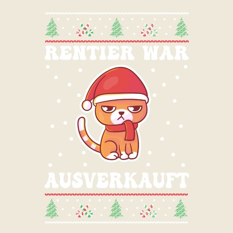 Weihnachtsmann Weihnachtsbaum Katze Weihnachten