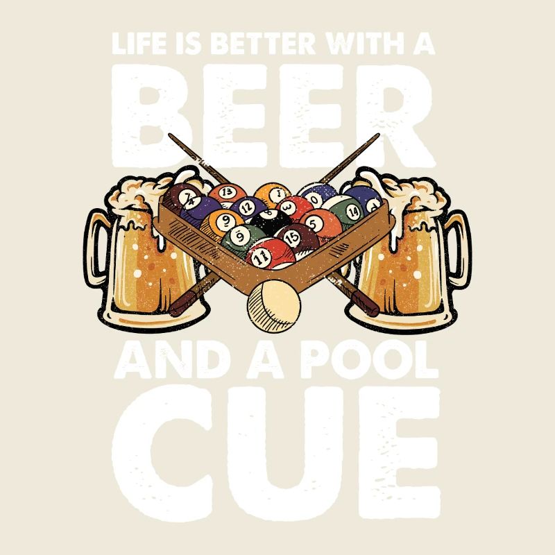 Bière, billard et queue
