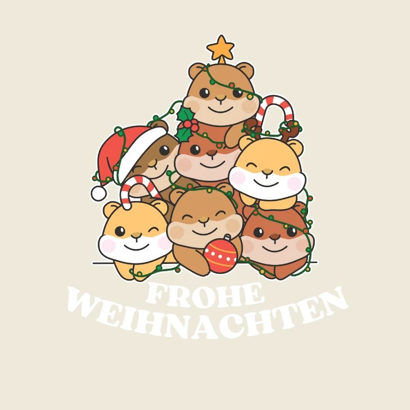 Joyeux Hamster de Noël Hamster de la veille de Noël Hamster