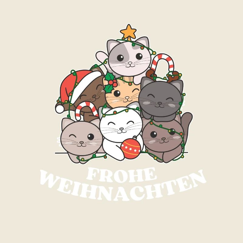 Frohe Weihnachten Katze Heiligabend Katzen