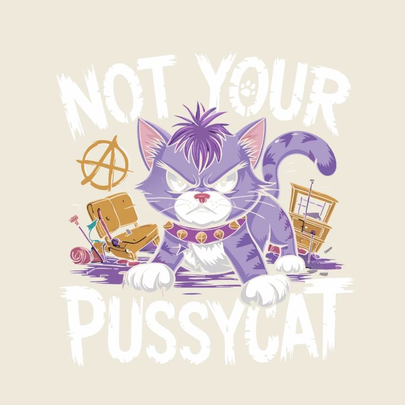 Rebellious cat with punk attitude