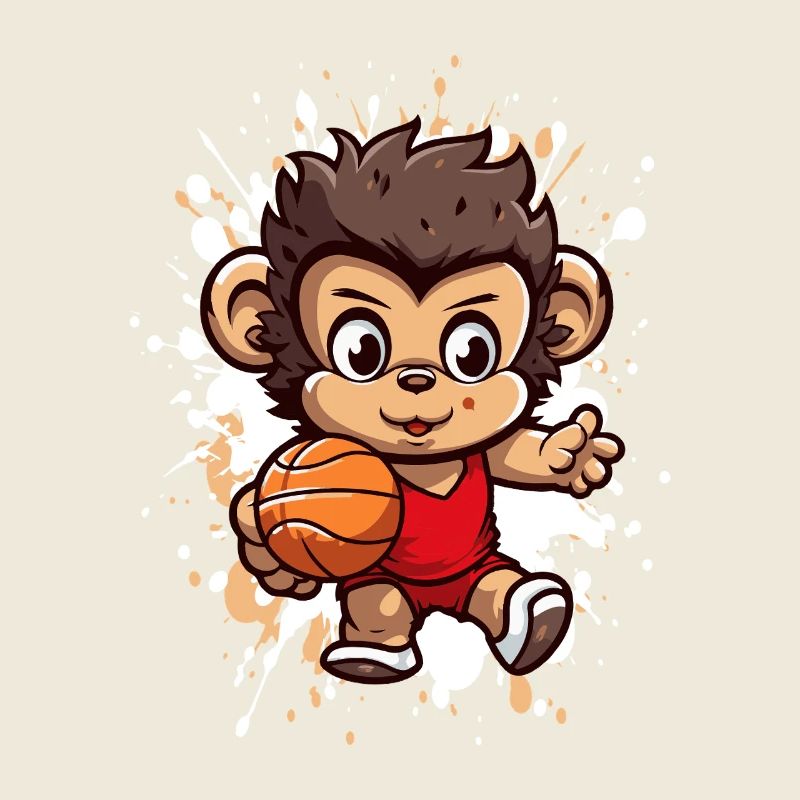 Basket-ball de rue singe