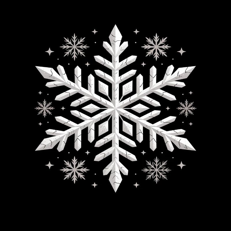Large Elegant Snowflake Winter