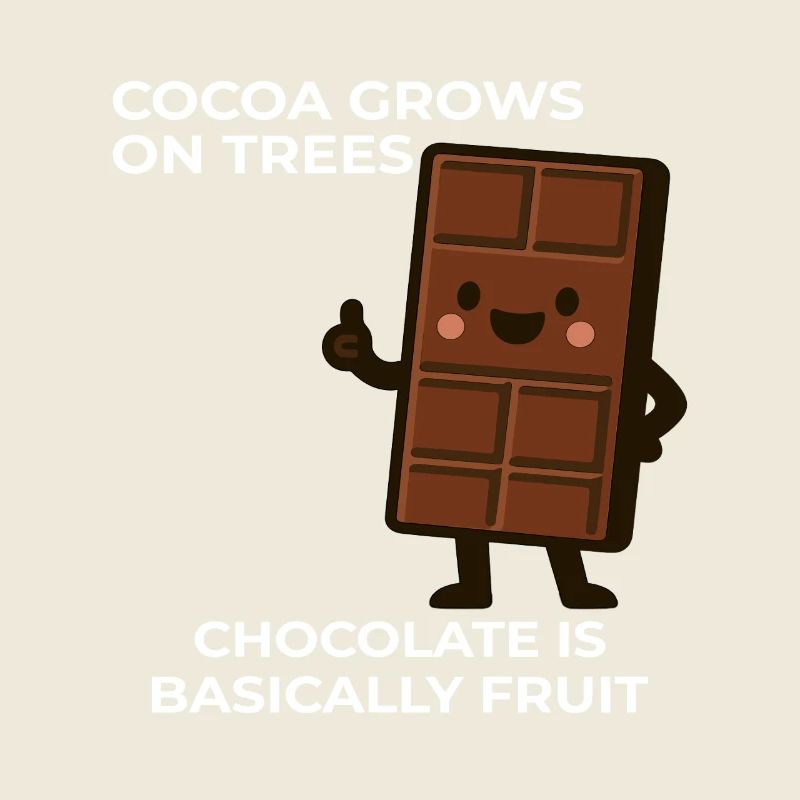 Le chocolat est un fruit – l’expression humoristique du cacao