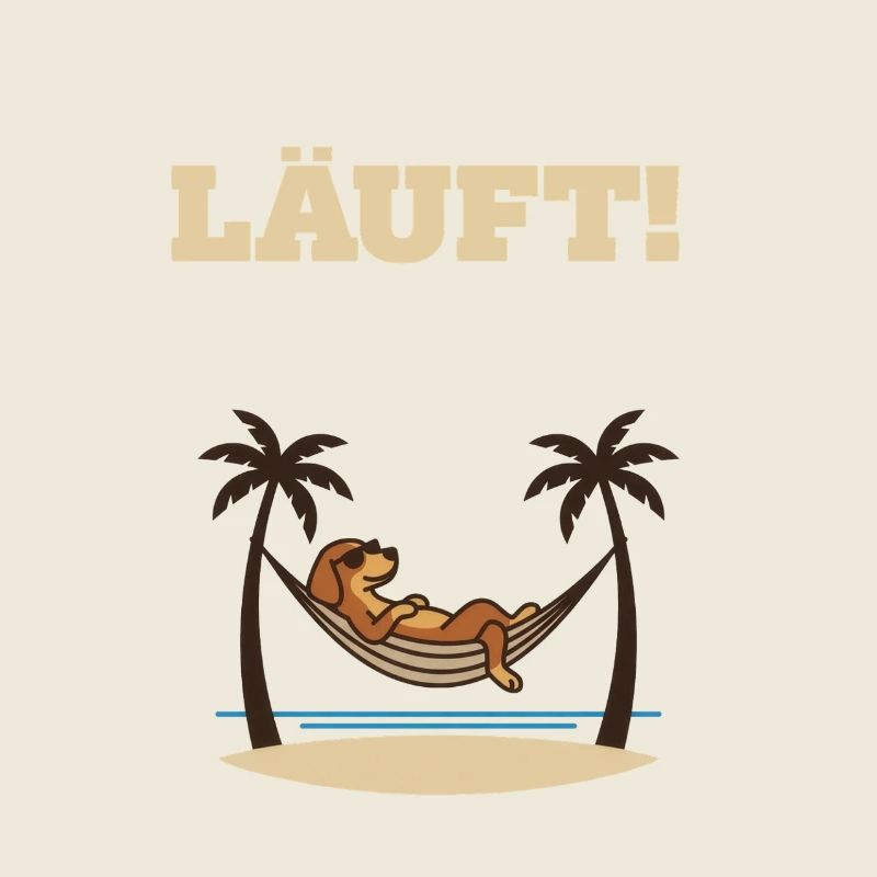 Course – Chien dans le hamac