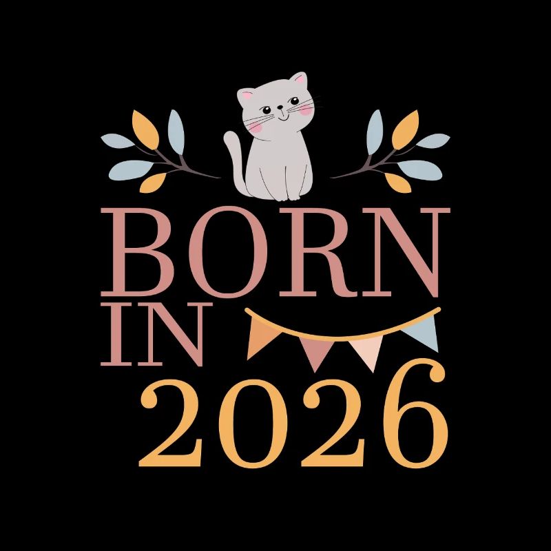Bébé né en 2026 Né en 2026 Chat mignon