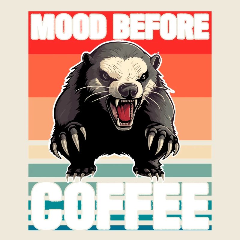 Honigdachs-Stimmung vor dem Kaffee