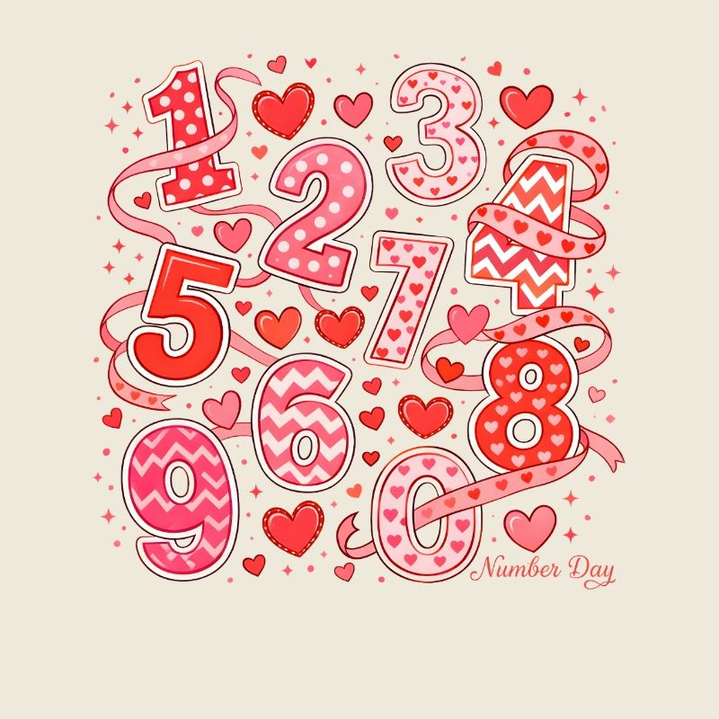 Number-Day-Herzen-Kunst