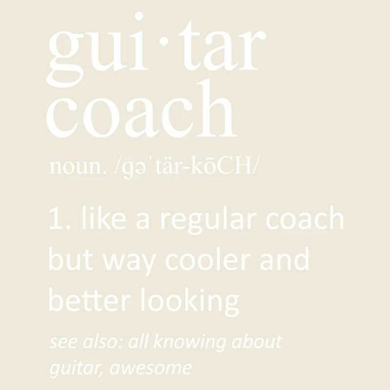 Lustiger Gitarrencoach Definition Musiklehrer