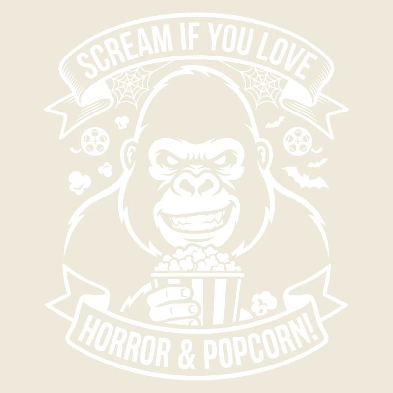 Scream Gorilla Popcorn Design