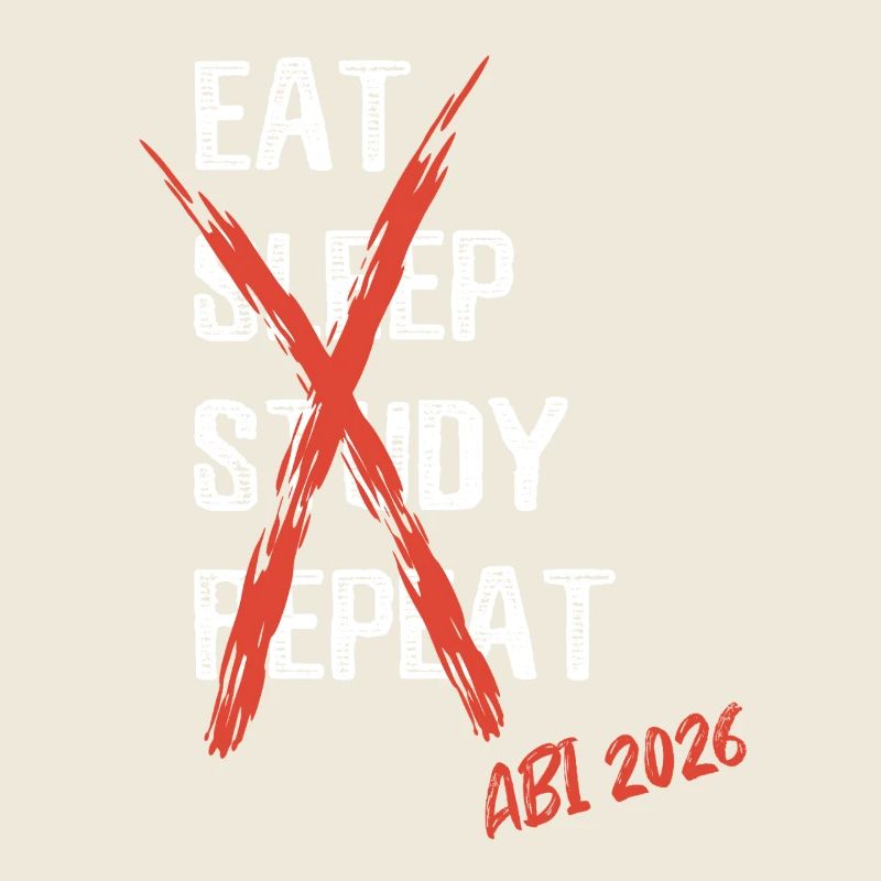 Eat sleep study repeat - Abi 2026 - Spruch
