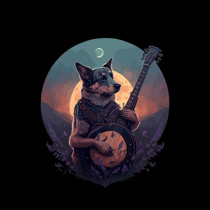 Banjo Playing Dog 