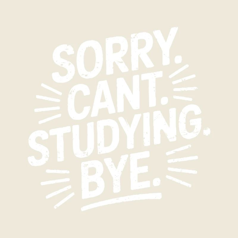 Sorry Can't Studying Bye