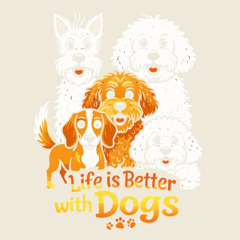 La vie est meilleure avec les chiens