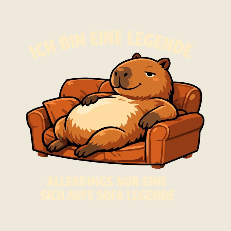 Sofa-Legende: entspannter Capybara 