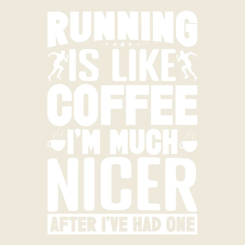 Marathon Runner Running Is Like Coffee Running