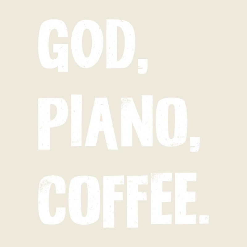 GOD PIANO COFFEE Typography