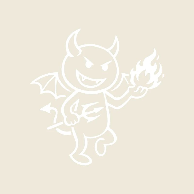 Fire Demon with Flame Ball - Devil