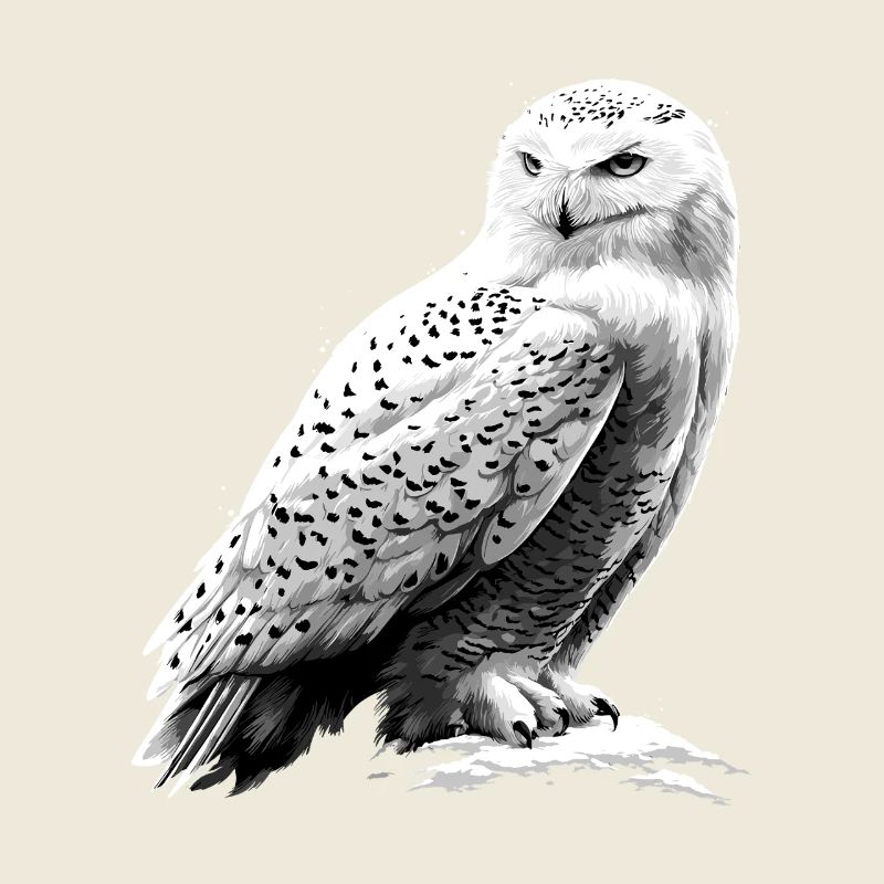 Schneeeule Weiße Eule Kauz Uhu Owl Schnee Eulen