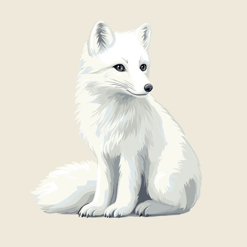 White fox illustration