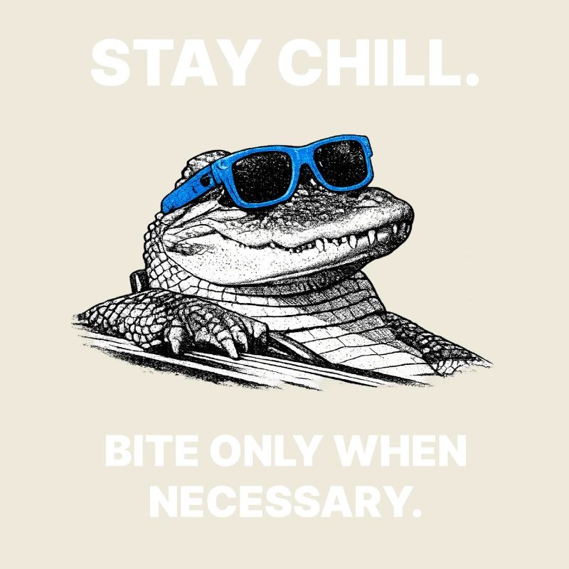 Stay Chill – Cool Alligator Meme Design