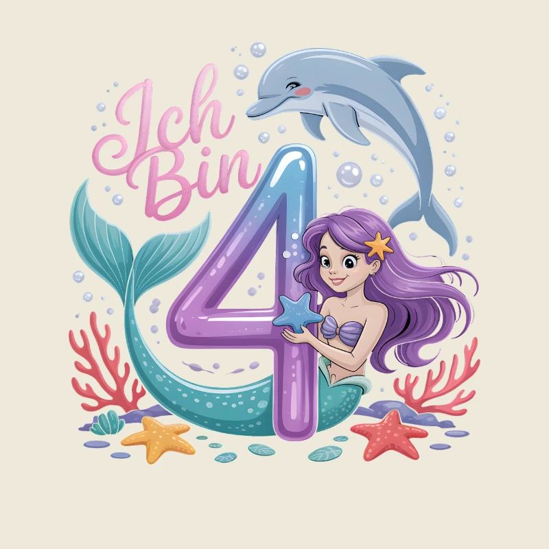 Je suis 4e anniversaire de la fille sirène