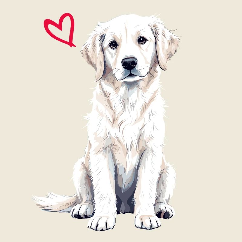 Golden Retriever anglais blanc crème
