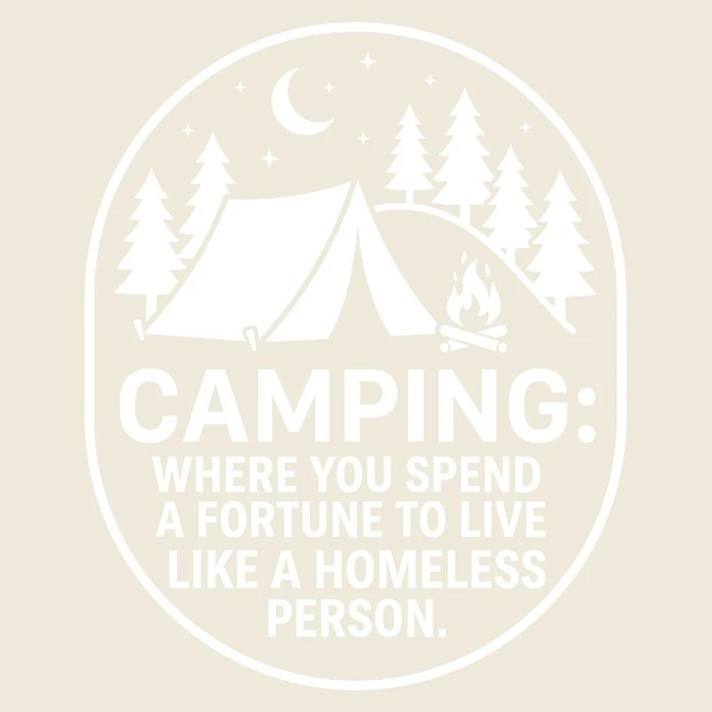 Camping Humor: Lagerfeuer Silhouette