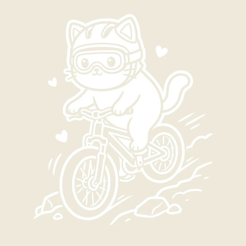 Cyclisme du chat de Kawaii