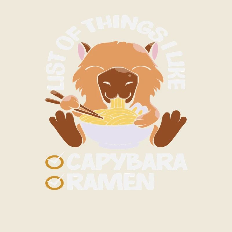 I like capybaras ramen cute funny
