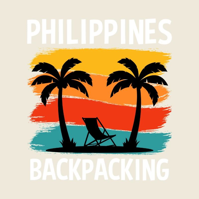 Conception du coucher de soleil dans la randonnée à dos aux Philippines