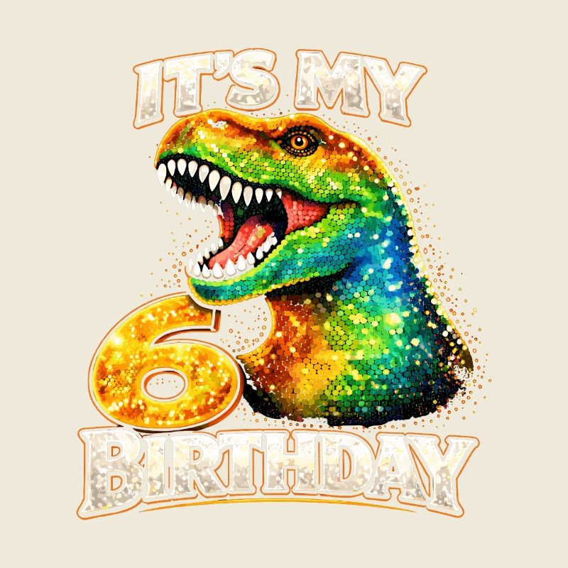 C’est mon 6e anniversaire Dino Geburtstag T Rex