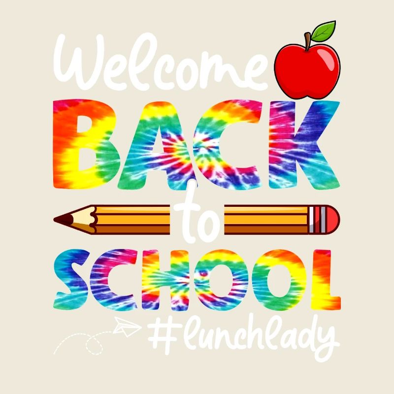 Dame de la cantine de l’équipe Tie Dye Leopard Retour à l’école