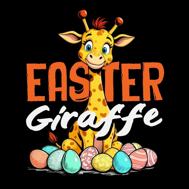 Frohe Ostern Giraffe Ostereier Süß
