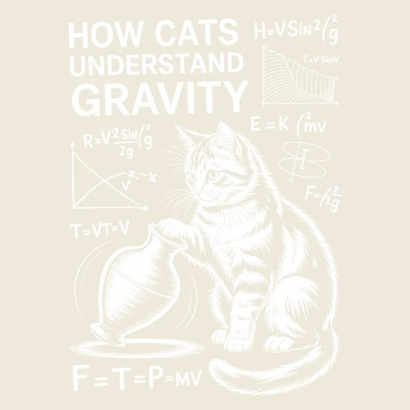 Dictions de chats de physique Blague de maths Cadeau de physique