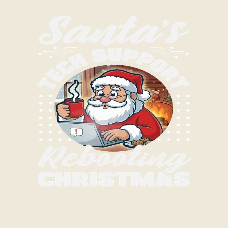 Santa Tech Support Christmas IT