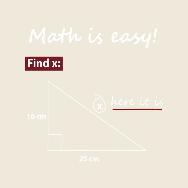 Find X Triangle Math Art